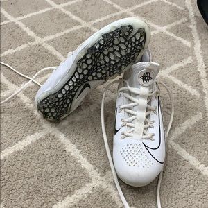 Lacrosse Nike cleats white and black